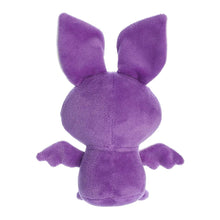 Back of stuffed purple sugar skull bat toy