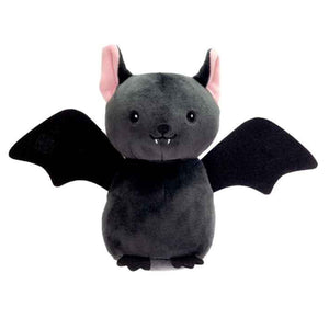 Small brown bat plushie with fabric features