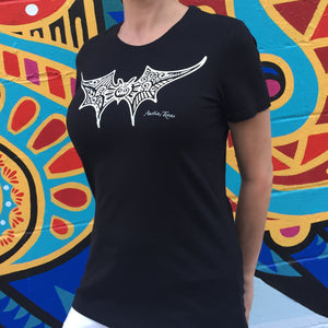 Filagree Bat: Black T-Shirt