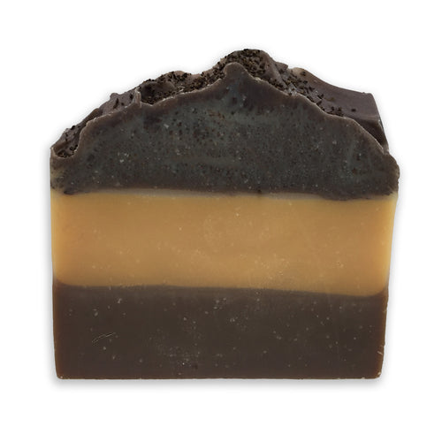 Soap bar with layers of Cuban tobacco, Bay Rum, and coffee