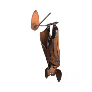 Cinnamon-Rusted Hanging Metal Bat