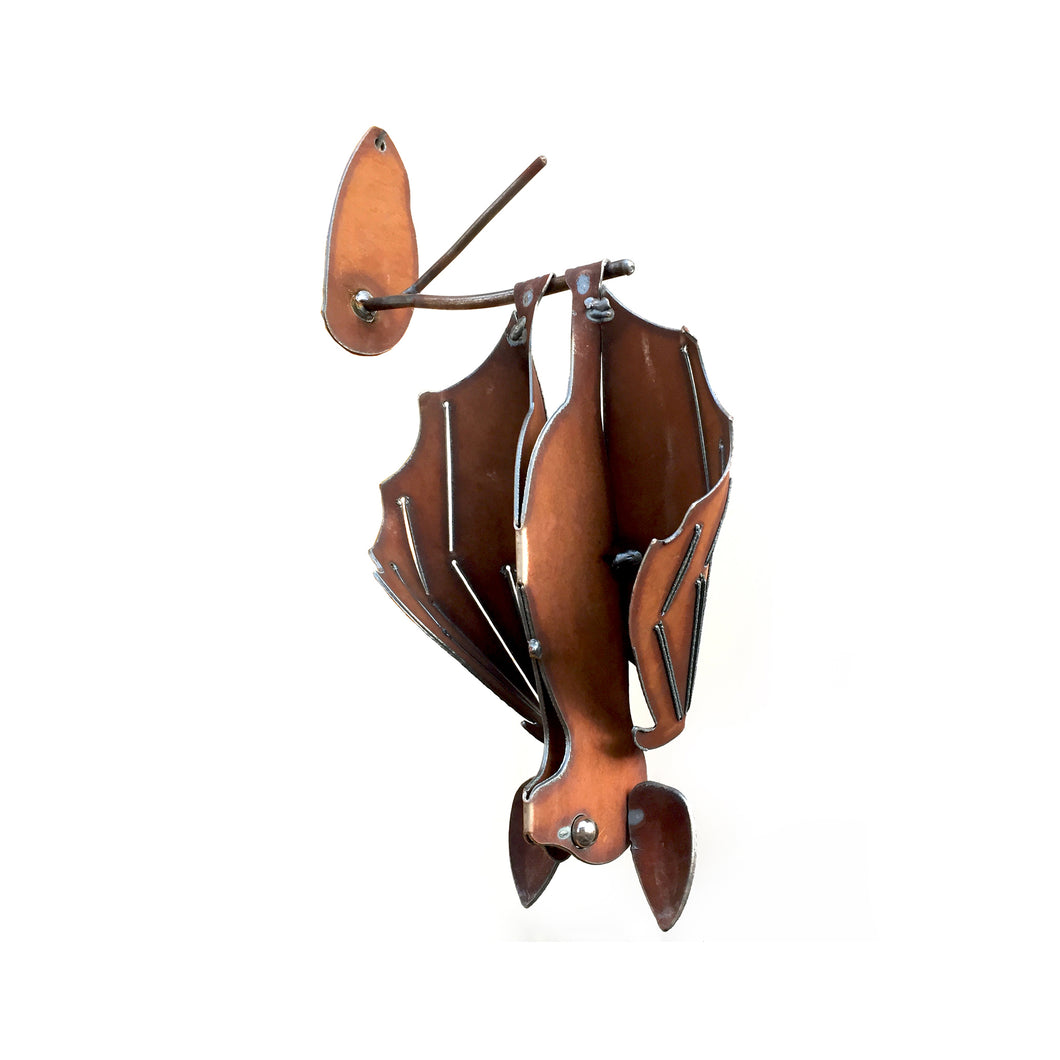 Cinnamon-Rusted Hanging Metal Bat
